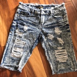 Kroix Juniors Acid Washed Distressed Shorts. Distressed Condition. Size 3.
